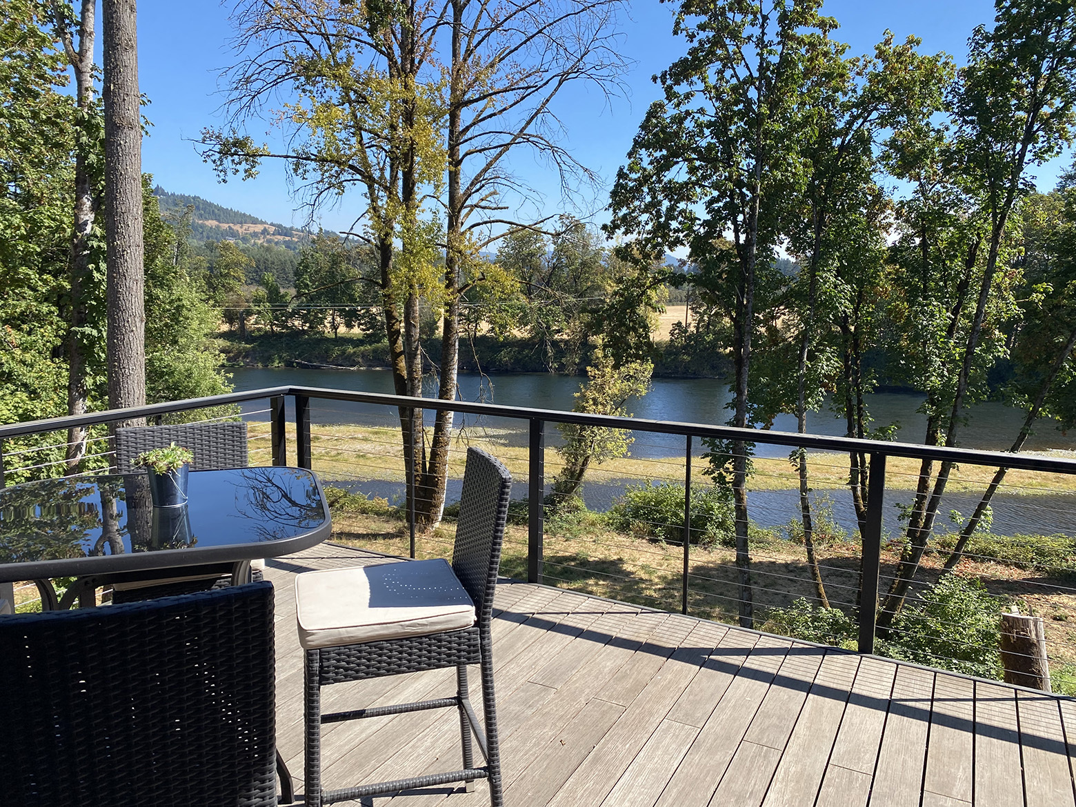 River house deck view