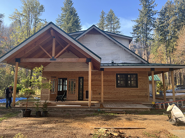 Cabin river patio