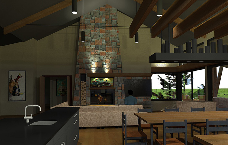 River house interior render